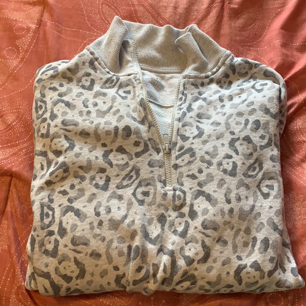 Aerie Cheetah Quarter Zip